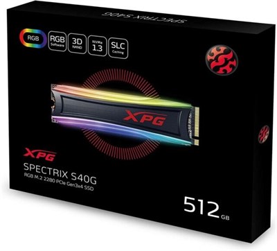 XPG SPECTRIX S40G RGB PCIe Gen3x4 M.2 2280 Solid State Drive II 256GB II