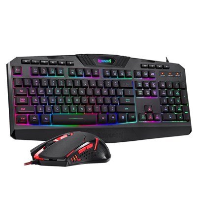Redragon S101-3 Wired Gaming Keyboard and Mouse Combo, RGB Backlit Gaming Keyboard with Multimedia K
