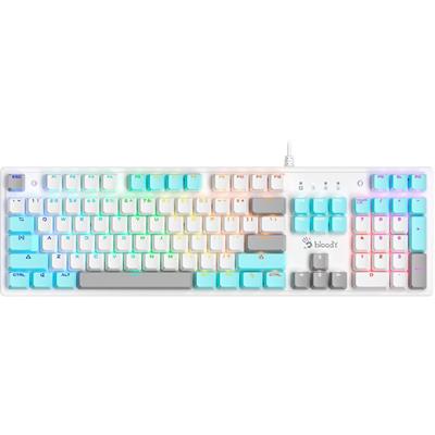 Bloody S510N RGB Gaming Keyboard BLMS Brown Switch - White Mechanical Switch Neon 