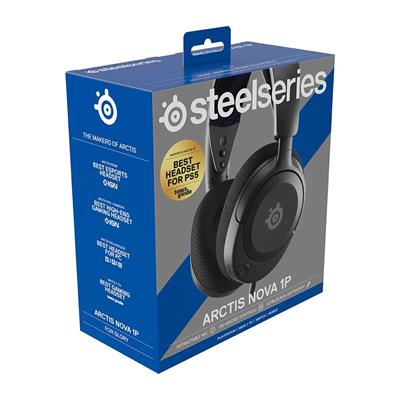SteelSeries Arctis Nova 1P Ultra lightweight Wired Gaming Headset  - 61611  Black - White