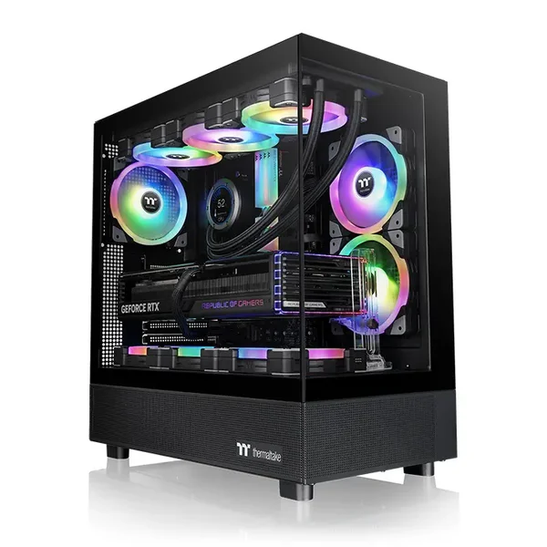 Thermaltake View 270 TG ARGB Black Mid Tower E-ATX PC Case - Preinstalled 1 x CT140 ARGB Fans