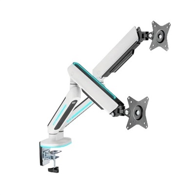 Twisted Minds TM-54-C012-W Dual Premium Gaming Monitor Arm With RGB Lighting White