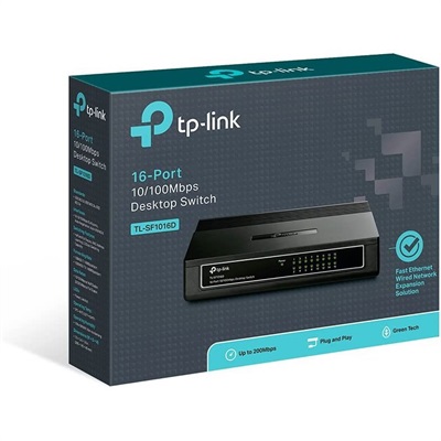 TP-LINK TL-SF1016D Unmanaged 10/100Mbps 16-Port Desktop Switch - Ver 6.0