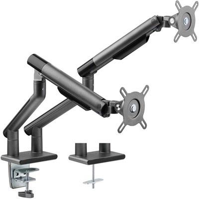 Twisted Minds Dual Monitors Premium Slim Aluminum Spring-Assisted Monitor Arms - Grey TM-49-C012-G