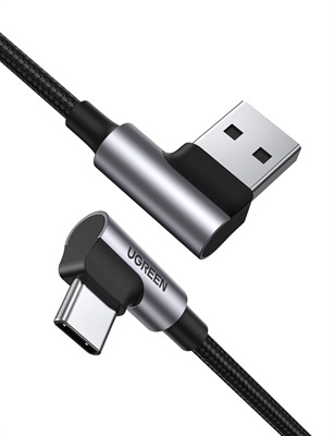UGreen USB-A To USB-C 90 Degree 18W Fast Cable 6ft