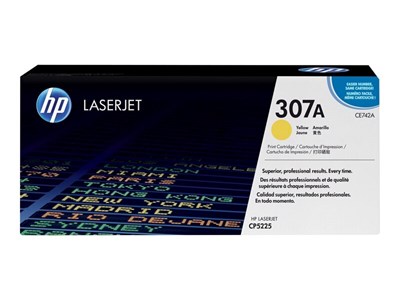 HP 307A Yellow Original LaserJet Toner Cartridge (CE742A)