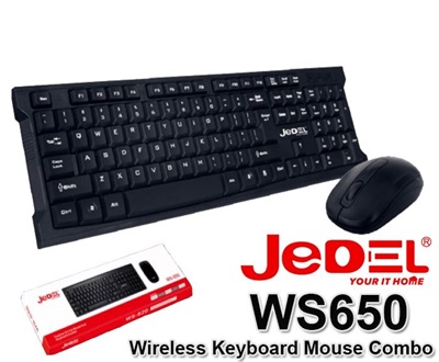 JEDEL WS650 Wireless Keyboard Mouse Combo