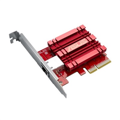 ASUS XG-C100C 10GBase-T PCIe Network Adapter with backward compatibility of 5/2.5/1G and 100Mbps ; RJ45 port and built-in QoS