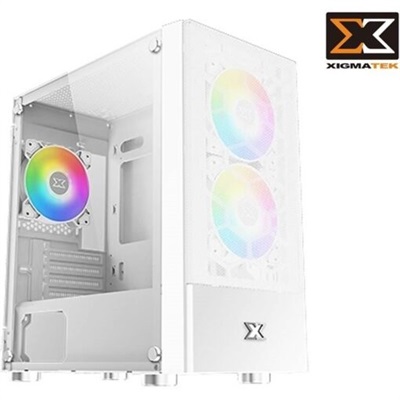 Xigmatek Oreo Arctic Mini Tower RGB Gaming Case- White