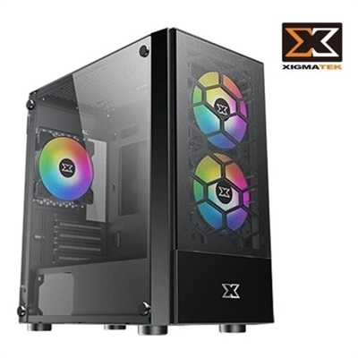 Xigmatek Oreo Mini Tower RGB Gaming Case – Black