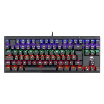 T-DAGGER Corvette RGB T-TGK302 Mechanical Gaming Keyboard – Red Switches, Rainbow Backlit, Black