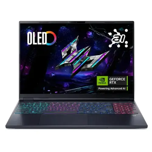 Acer Predator Helios Neo 16S AI Gaming Laptop - Intel Core Ultra 9 275HX, RTX 5070 Ti 12GB GDDR7, 32GB DDR5, 1TB NVMe SSD, 16" WQXGA 240Hz OLED Display, Windows 11, Abyssal Black