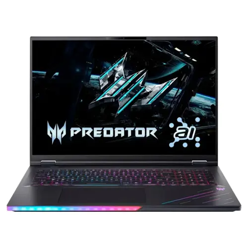 Acer Predator Helios Neo 18 AI Gaming Laptop - Abyssal Black - Intel Core Ultra 9 275HX, RTX 5080 16GB GDDR7, 64GB DDR5 RAM, 1TB NVMe SSD, 18" WQXGA 250Hz Mini LED Display, Windows 11 