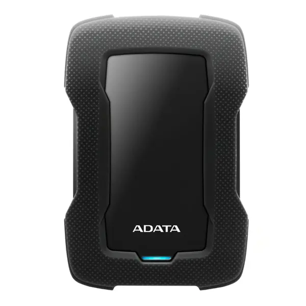 ADATA HD330 1TB Shock-Resistant External Hard Drive | USB 3.2 Gen 1 (5Gbps) | Silicone Casing | AES 256-Bit Encryption | Black