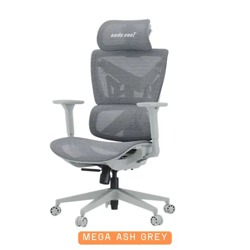 AndaSeat X-Air Pro Mesh Office Gaming Chair | 5D Armrests, Adjustable Seat Depth, Dynamic Lumbar - Space Black & Ash Grey