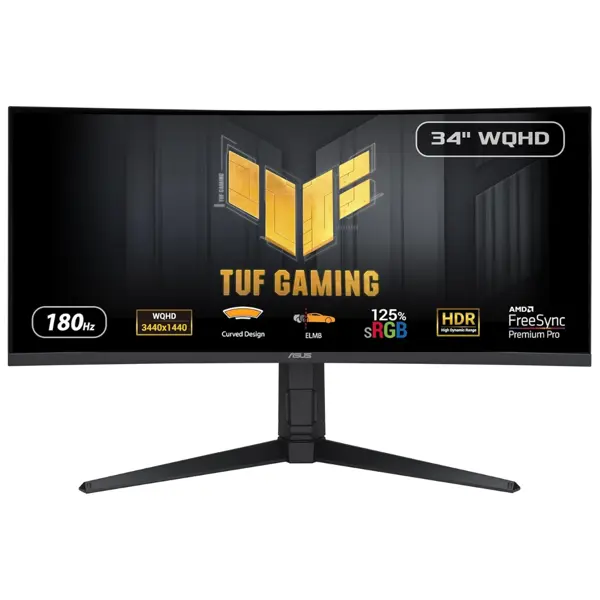 ASUS TUF Gaming VG34VQL3A 34-inch WQHD 180Hz 1ms Curved Monitor DisplayHDR 400