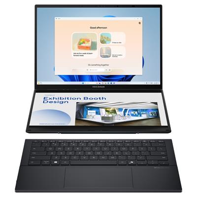 ASUS Zenbook Duo UX8406CA, Intel Ultra 9 285H, 32GB RAM, 2TB NVMe SSD, 14 inch 3K OLED Touch Screen, WiFi 7, BT 5.4, Windows 11, Inkwell Gray