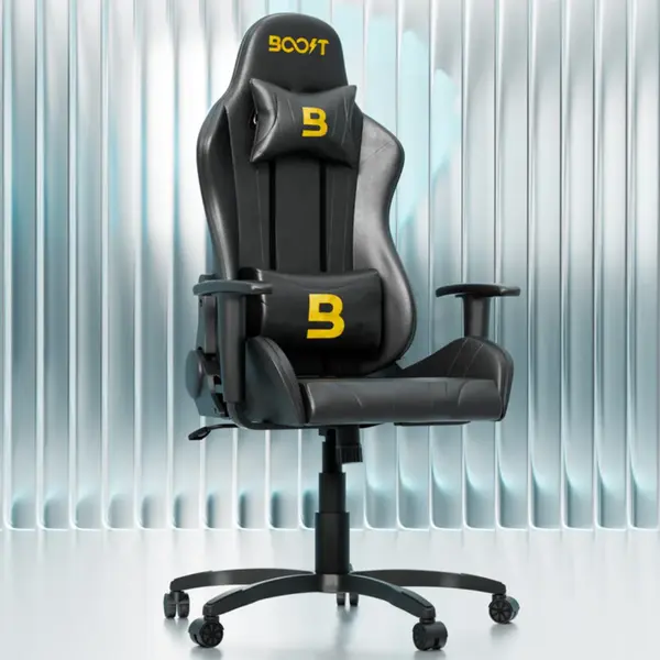 Boost Impulse Gaming Chair – Ergonomic High-Back Design, Adjustable Armrests, Reclining Backrest, Premium Comfort