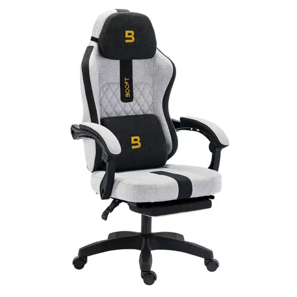 Boost Surge Pro Ergonomic Chair – Adjustable Lumbar Support, Retractable Footrest, 4D Armrests, High-Back Mesh Design