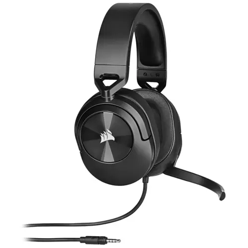 Corsair HS55 Stereo Gaming Headset (Leatherette Memory Foam Ear Pads, Lightweight, Omni-Directional Microphone, PC, Mac, PS5/PS4, Xbox Series X | S, Nintendo Switch, Mobile Compatibility) White