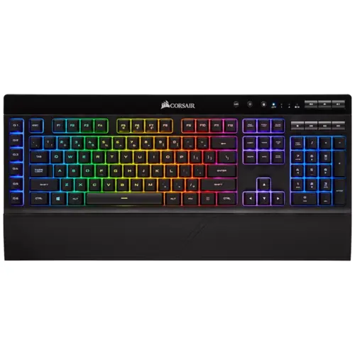 CORSAIR K57 RGB Wireless Gaming Keyboard - SLIPSTREAM Wireless, Bluetooth, Per-Key RGB, 6 Macro Keys