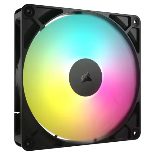 Corsair RS140 ARGB 140mm PWM Case Fan - Single Pack (Black) | Magnetic Dome Bearing, Daisy-Chainable