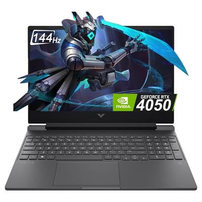 HP Victus 15 FA2701WM Gaming Laptop 15.6 inch, Intel Core i5-13420H Processor, 16GB DDR4 RAM, 512GB SSD,15.6" FHD IPS 144Hz, NVIDIA RTX 4050 6GB Graphics, English Backlit Keyboard,Win 11,Mica Silver