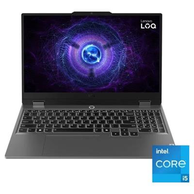 Lenovo LOQ 15 AI Tuned Gaming Laptop, Intel Core i5-12450HX, 24GB RAM, 512GB SSD, RTX 4050 6GB Graphic Card, 15.6 inch Full HD 300 Nits IPS Display, 144hz, Backlit Keyboard, Luna Grey