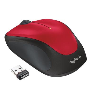 Logitech M235 Wireless Mouse, 1000 DPI Optical Tracking, 12 Month Life Battery, Compatible with Windows, Mac, Chromebook/PC/Laptop, Red, Blue