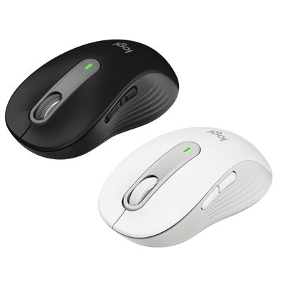 Logitech Signature M650 Wireless Mouse - For Small to Medium Sized Hands, 2-Year Battery, Silent Clicks, Customizable Side Buttons, Bluetooth, for PC/Mac/Multi-Device/Chromebook - Black, White