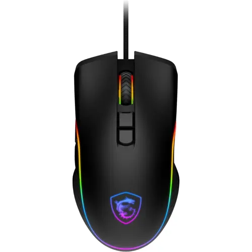 MSI FORGE GM300 Wired Gaming Mouse | Ambidextrous Design, 6400 DPI Optical Sensor, 6x Programmable Buttons, 13-Mode RGB