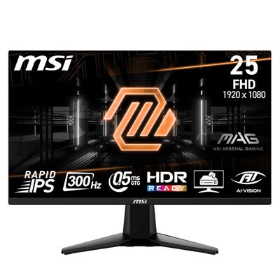 MSI MAG 255XF 24.5 Inch FHD Gaming Monitor - 1920 x 1080 Rapid IPS Panel, 300 Hz / 0.5ms (GtG, Min.),120% sRGB Colour Gamut, Frameless Design, HDR Ready - DisplayPort 1.4a, HDMI™ 2.0b(FHD@240Hz)