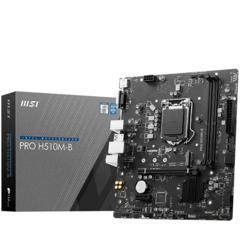 MSI PRO H510M-B D4 Motherboard | LGA 1200, DDR4, M.2, Micro-ATX
