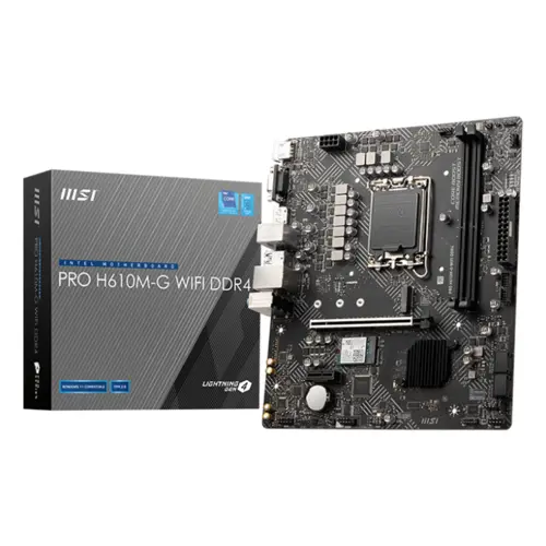 MSI PRO H610M-G WIFI Motherboard | LGA 1700, DDR4, Wi-Fi 5