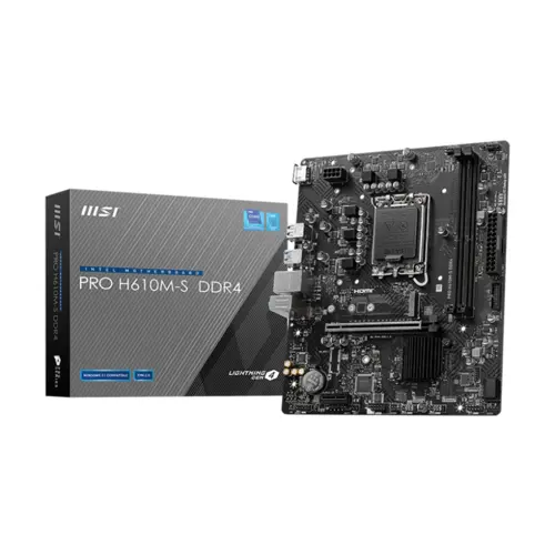 MSI PRO H610M-S D4 Motherboard | LGA 1700, DDR4, PCIe 4.0, M.2