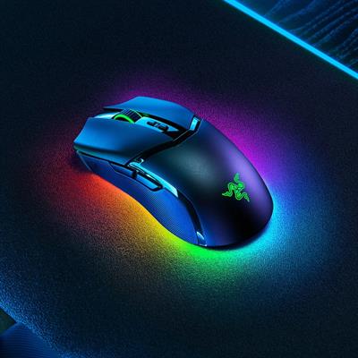 Razer Cobra Pro Compact Wireless Gaming Mouse with Underglow Lighting I High Speed Wireless, Bluetooth, 8 Buttons, 3rd Gen 30K Optical Sensor Switch, Focus Pro