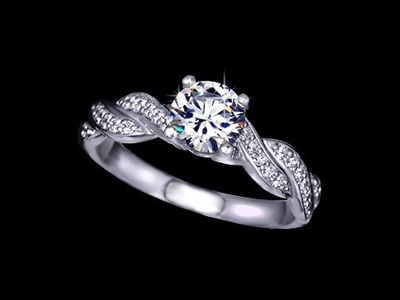 White Gold Plated Ladies Ring for Wedding