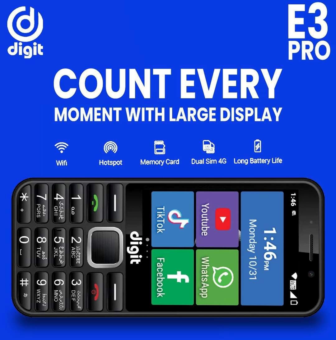 Digit E4 Pro 4G Price in Pakistan 2023