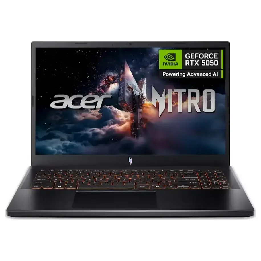 Acer Nitro V 15 ANV15-52-57BB Gaming Laptop, 13th Gen Intel Core i5-13420H, 16GB DDR4, 512GB NVMe M.2 SSD, NVIDIA RTX 5050 8GB, 15.6" FHD IPS 165Hz, Windows 11 Home, Obsidian Black