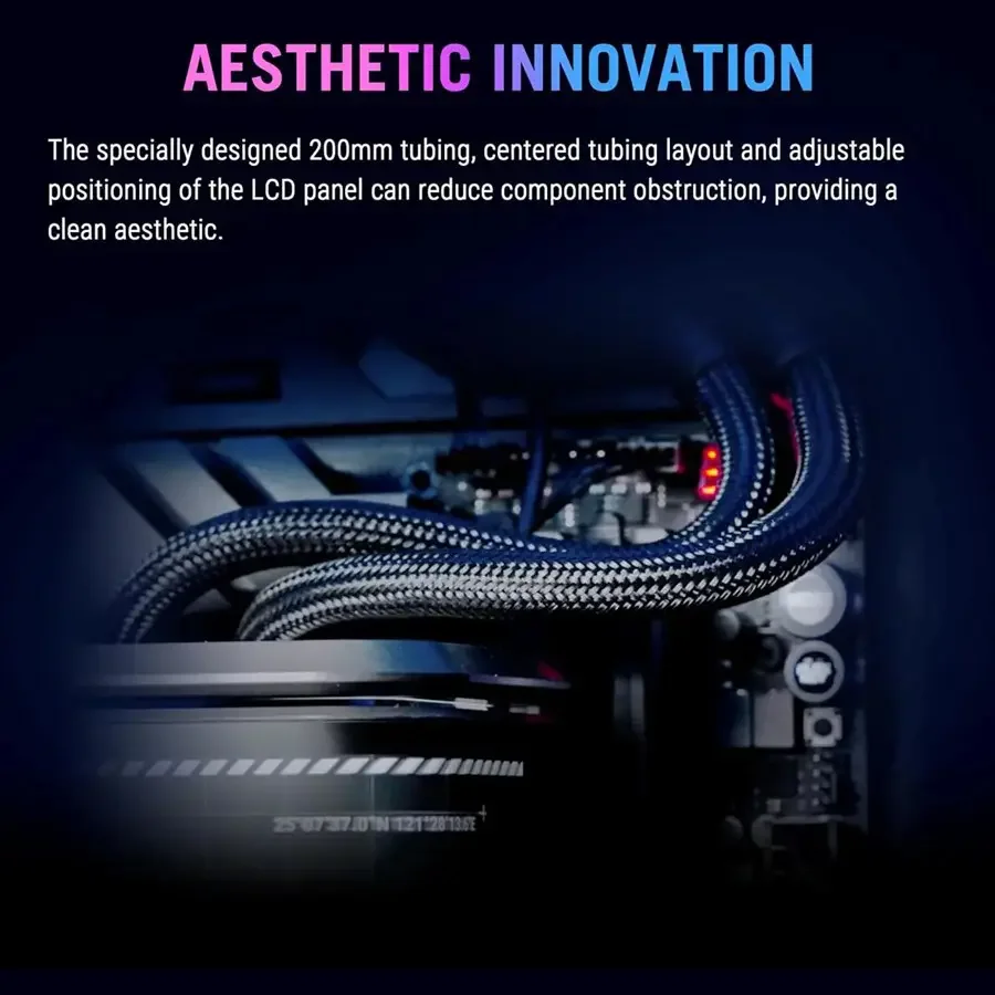 Asus ROG Ryuo IV SLC 360 ARGB Liquid CPU Cooler, 6.67" AMOLED Display, 360mm Radiator, 3x 120mm ARGB Fans, Black