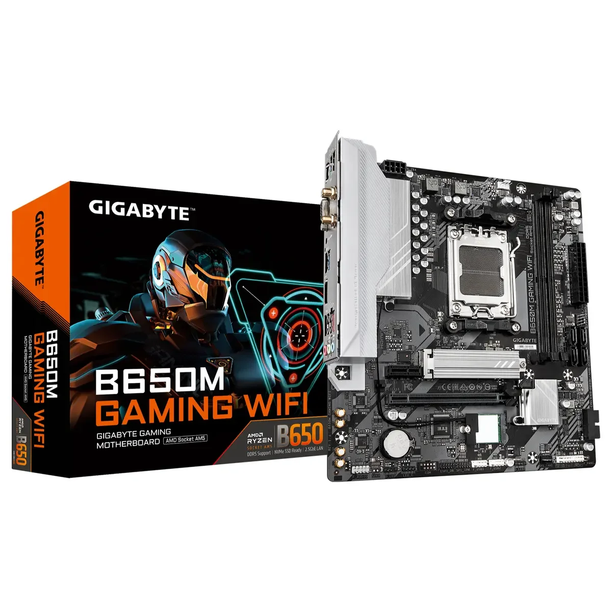 Gigabyte B650M GAMING WIFI Motherboard AMD Socket AM5, PCIe 4.0 x4 M.2, 2.5GbE LAN And 802.11ac Wi-Fi, HDMI And D-sub, Rev 1.4