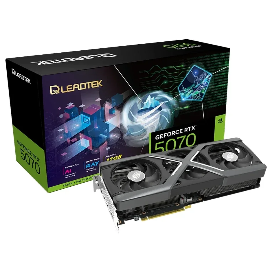 Leadtek WinFast RTX 5070 HURRICANE 12G Graphics Card, 12GB GDDR7 192-Bit, PCI Express 5.0, 6144 CUDA Cores