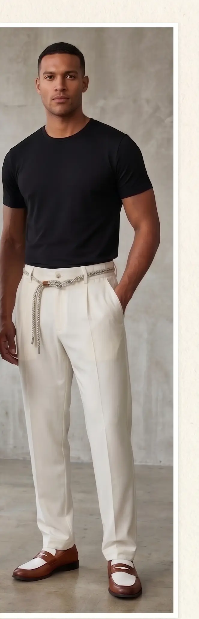 Rope-Waist Pleated Trouser - Angle 3
