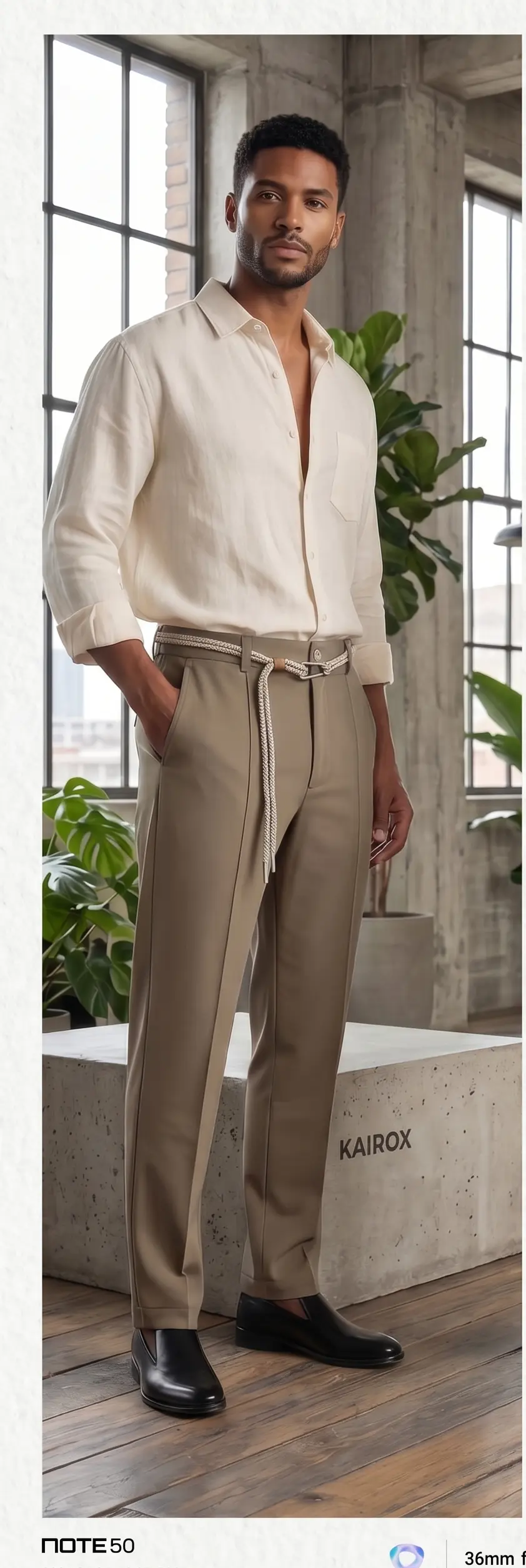 Rope-Waist Pleated Trouser - Angle 3