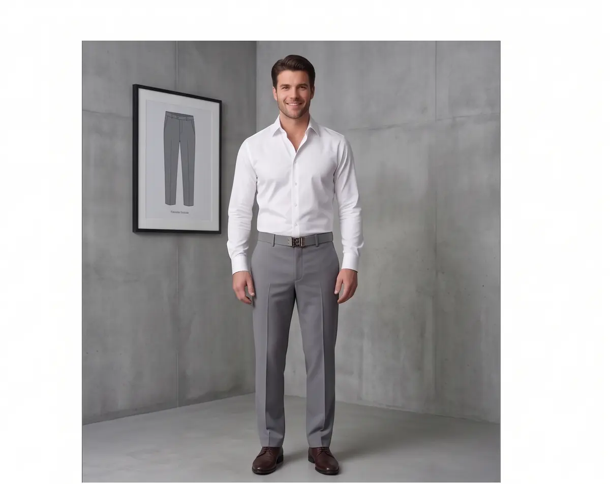 Casual Pleated Trouser - Angle 4