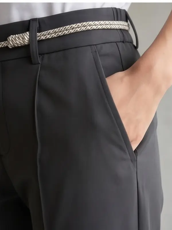 Rope-Waist Pleated Trouser - Angle 7