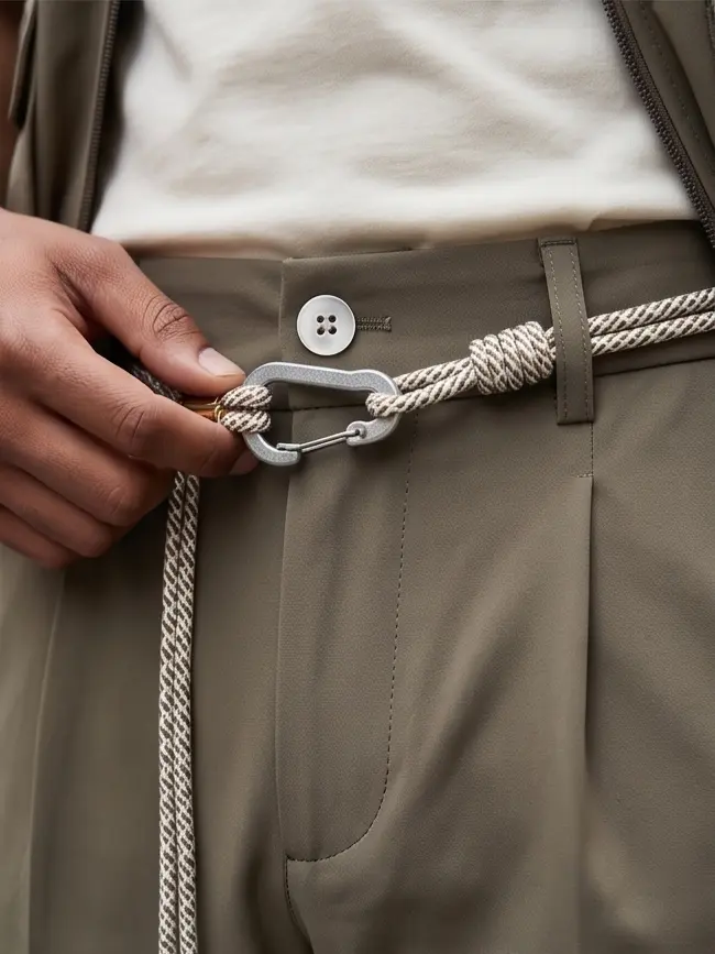 Rope-Waist Pleated Trouser - Angle 8