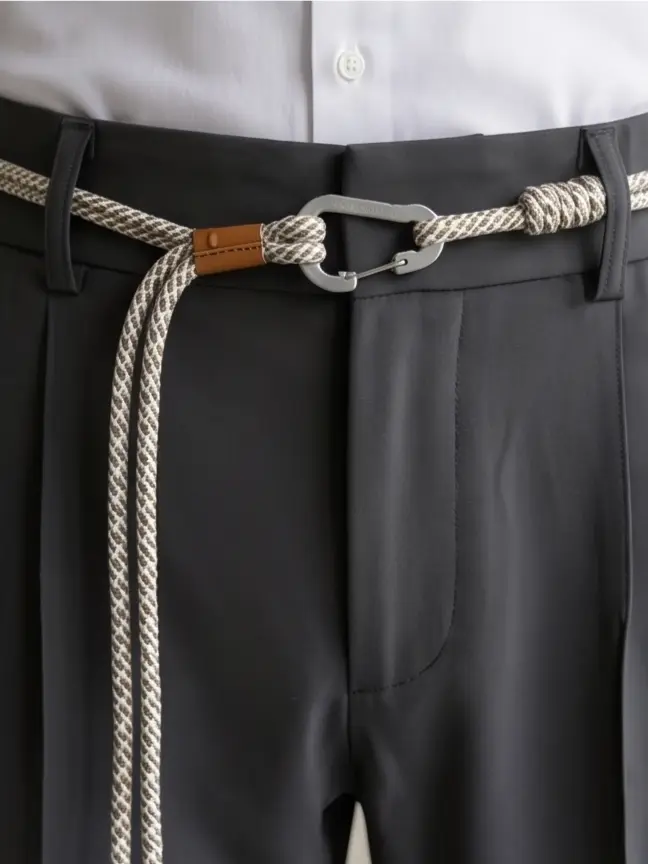 Rope-Waist Pleated Trouser - Angle 8