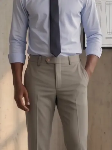 Casual Pleated Trouser - Angle 4