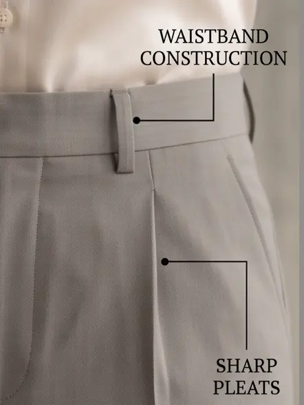 Casual Pleated Trouser - Angle 6